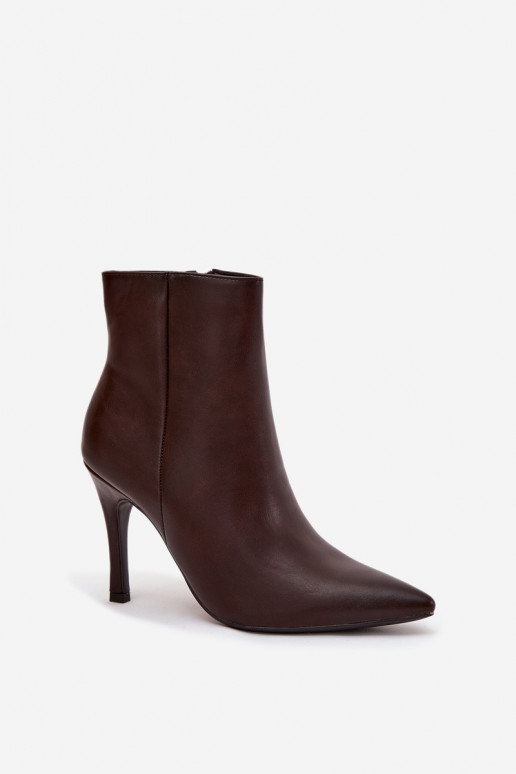 riscaldamento Stivali da donna con tacchi sottili Eko Pelle CzekoladoAe Nolisse