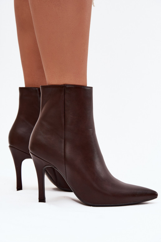 riscaldamento Stivali da donna con tacchi sottili Eko Pelle CzekoladoAe Nolisse