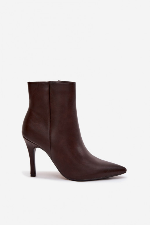 riscaldamento Stivali da donna con tacchi sottili Eko Pelle CzekoladoAe Nolisse