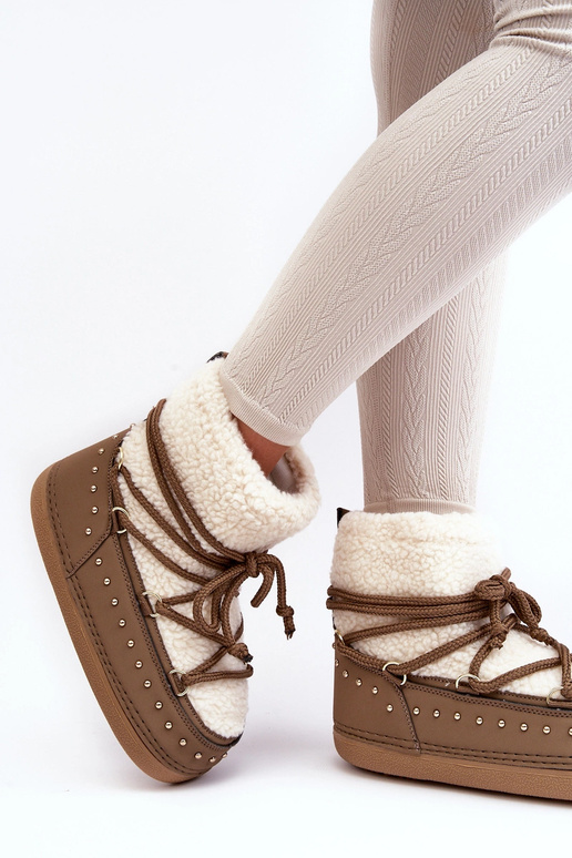 Doposci da donna in montone PREND colore kaki