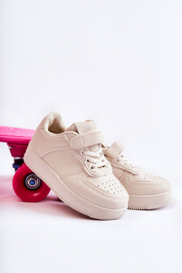 Scarpe sportive per bambini con chiusure adesive beige Elike