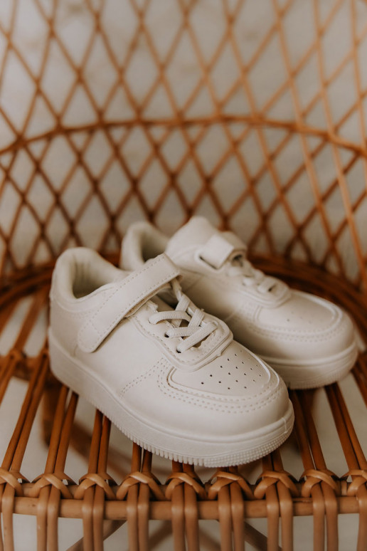 Scarpe sportive per bambini con chiusure adesive beige Elike