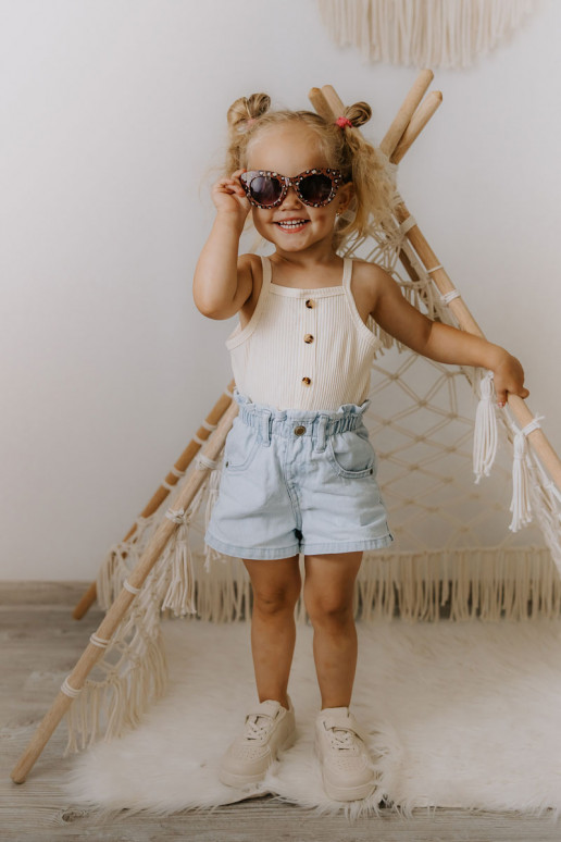 Scarpe sportive per bambini con chiusure adesive beige Elike