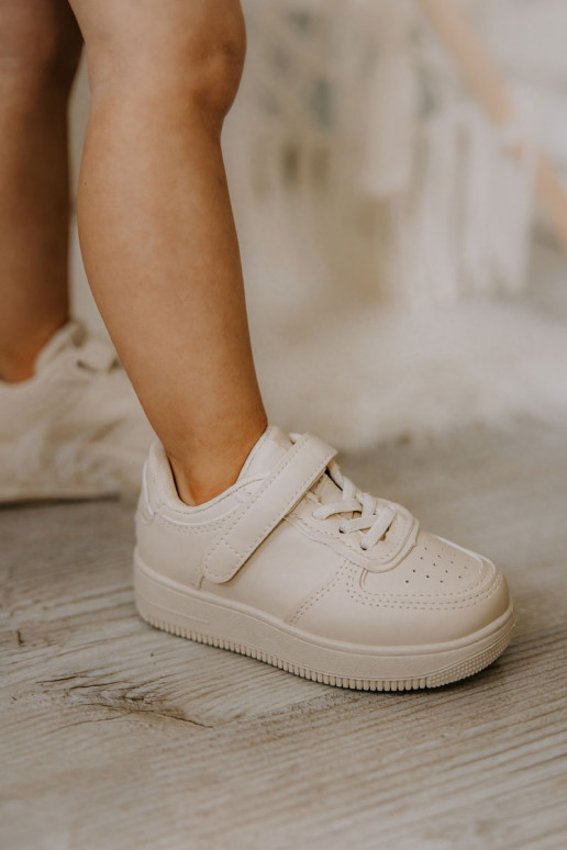 Scarpe sportive per bambini con chiusure adesive beige Elike