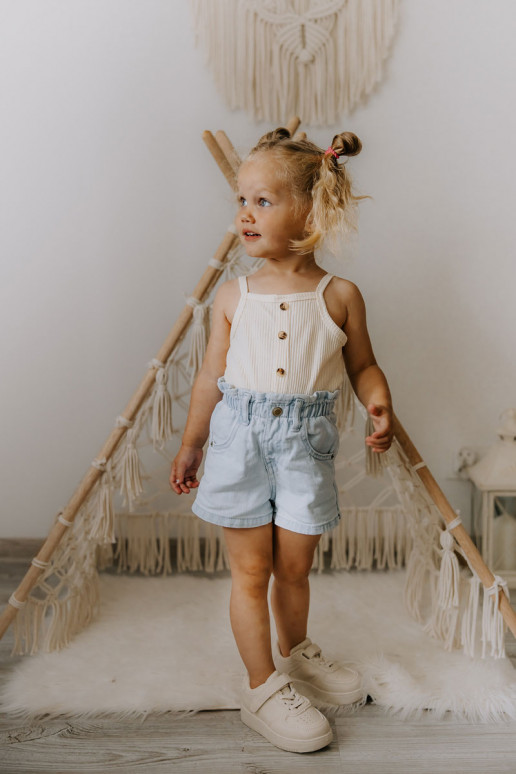 Scarpe sportive per bambini con chiusure adesive beige Elike