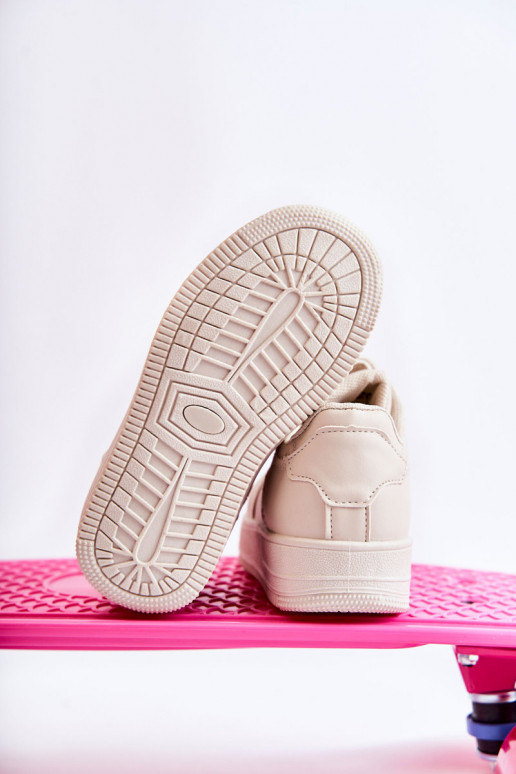 Scarpe sportive per bambini con chiusure adesive beige Elike