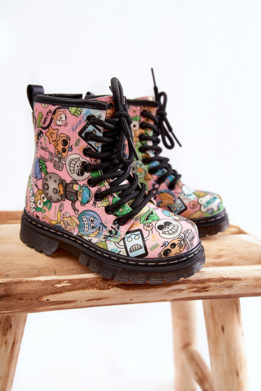 Calde scarpe per bambini Stampa colore rosa Dexi