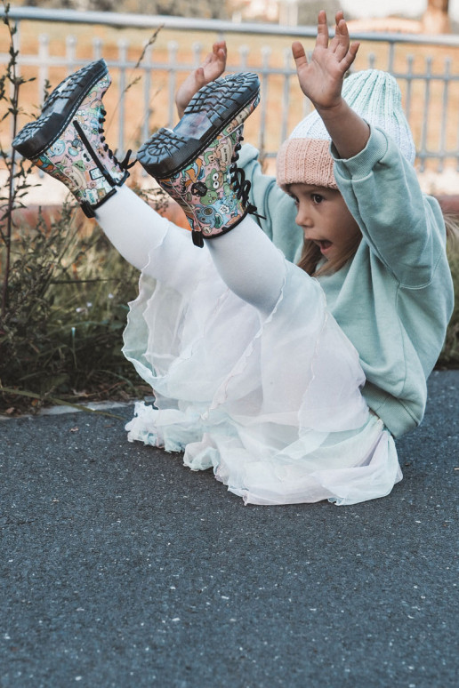 Calde scarpe per bambini Stampa colore rosa Dexi