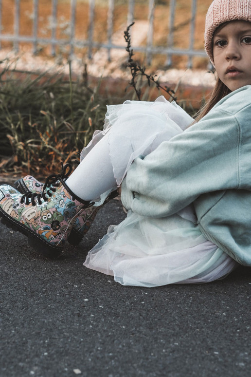Calde scarpe per bambini Stampa colore rosa Dexi