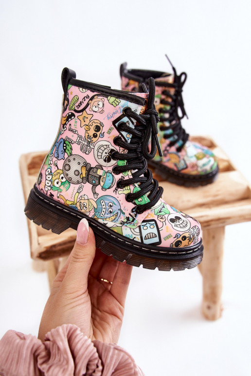Calde scarpe per bambini Stampa colore rosa Dexi