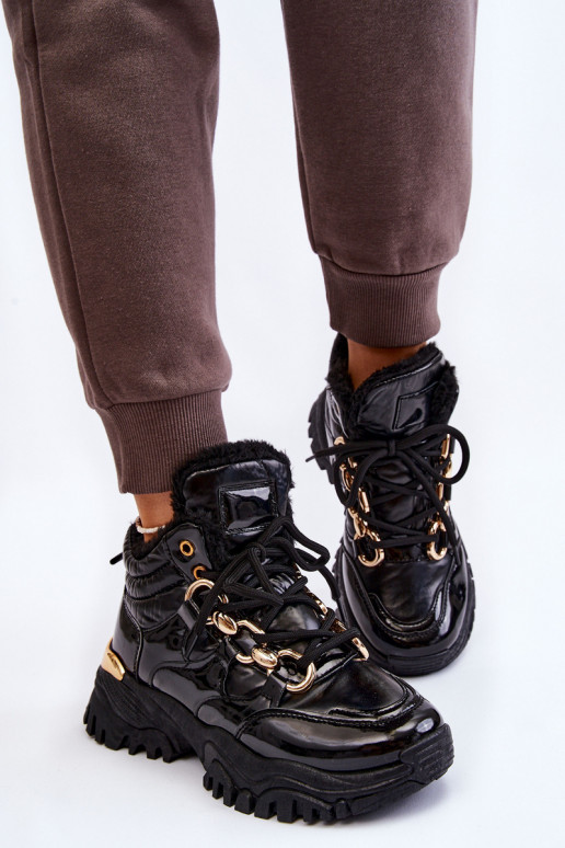 Femminile riscaldamento scarpe da ginnastica scarpe con lacci colore nero Bastini