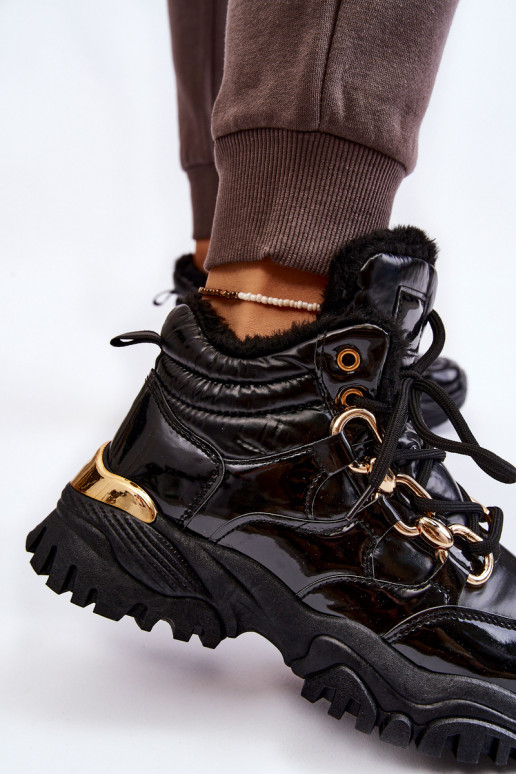 Femminile riscaldamento scarpe da ginnastica scarpe con lacci colore nero Bastini