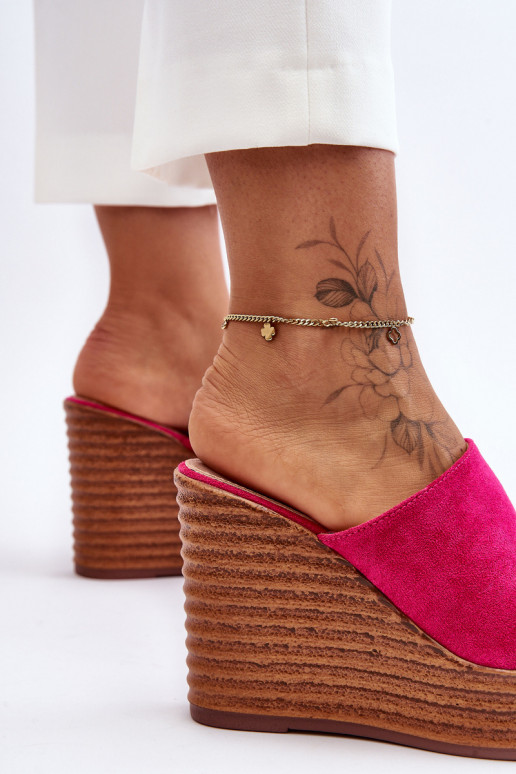 Pantofole leggere con una piattaforma colore rosa Good Vibe