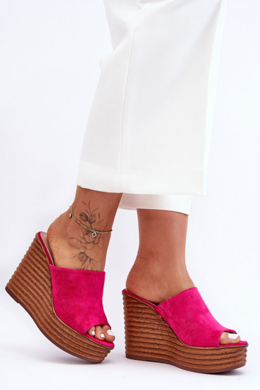 Pantofole leggere con una piattaforma colore rosa Good Vibe