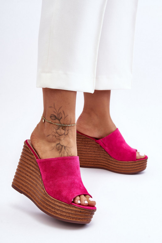 Pantofole leggere con una piattaforma colore rosa Good Vibe
