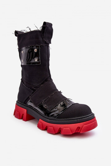  Stivali da donna con cerniere colore nero Elinare