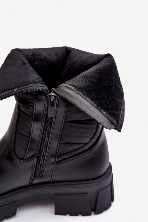 Stivali da neve Stivali riscaldamento con cerniere colore nero Big Star MM274068