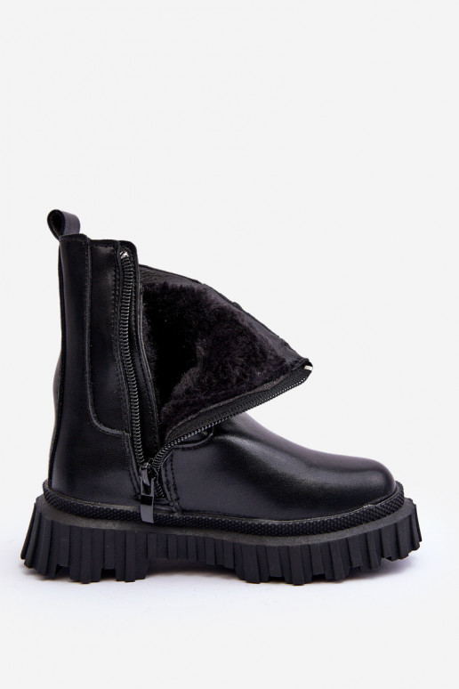 stivali alla moda Infantile Decorato Con strass colore nero Adelie