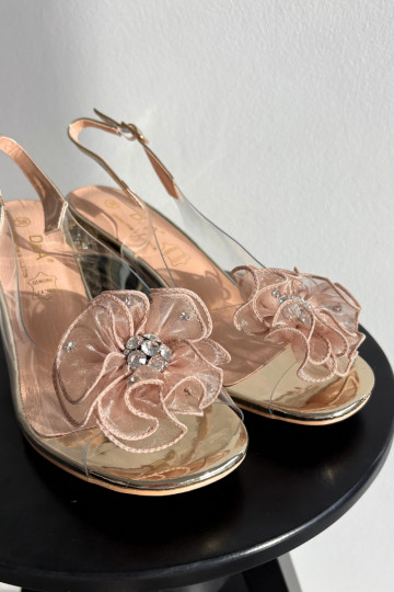 sandali con i tacchi con ornamenti D&A MR52-238 colore dorato 2