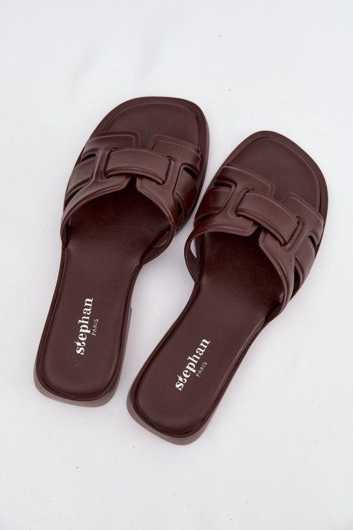 Pantofole da donna con tacchi larghi CzekoladoAe Lorania