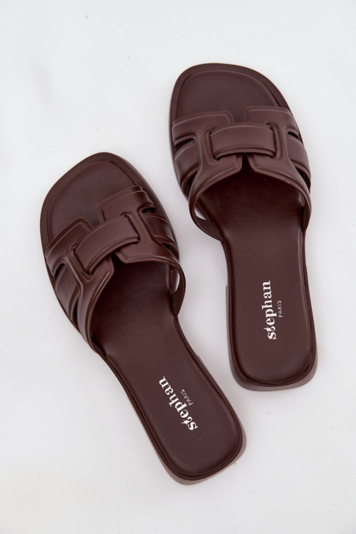 Pantofole da donna con tacchi larghi CzekoladoAe Lorania