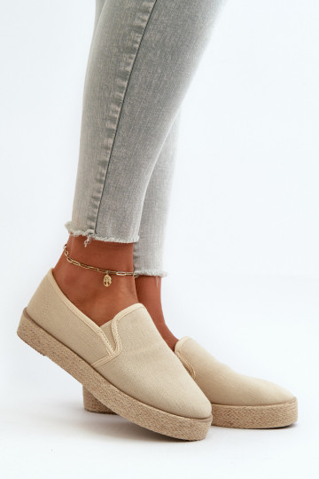 Espadrillas con una piattaforma beige Abilitatoloenma 2