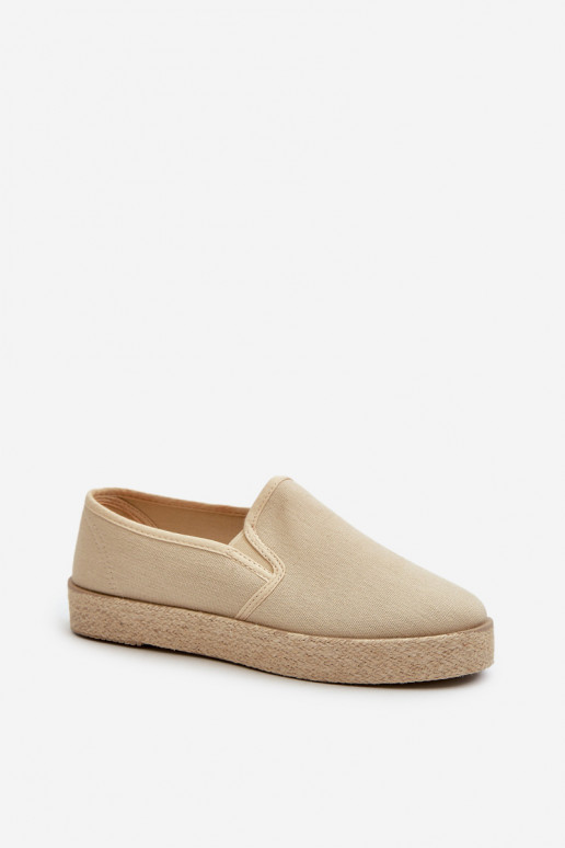 Espadrillas con una piattaforma beige Abilitatoloenma