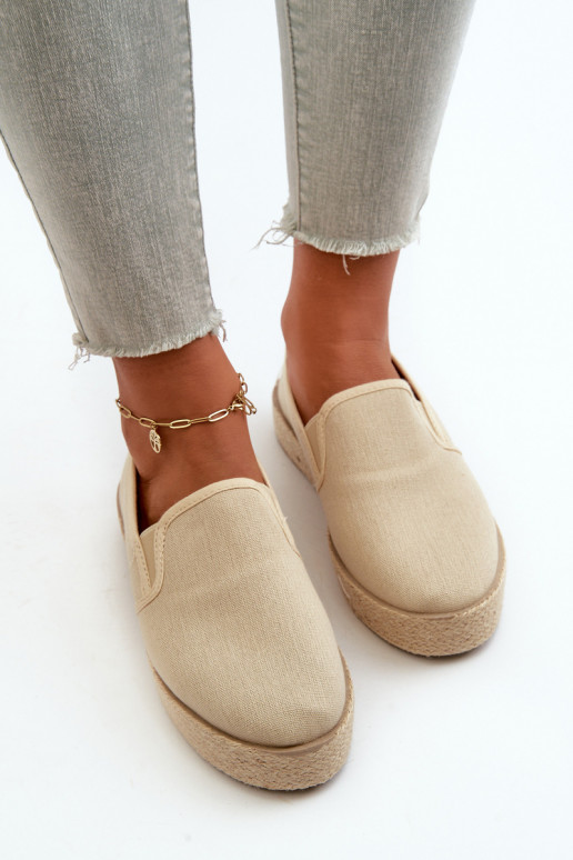 Espadrillas con una piattaforma beige Abilitatoloenma