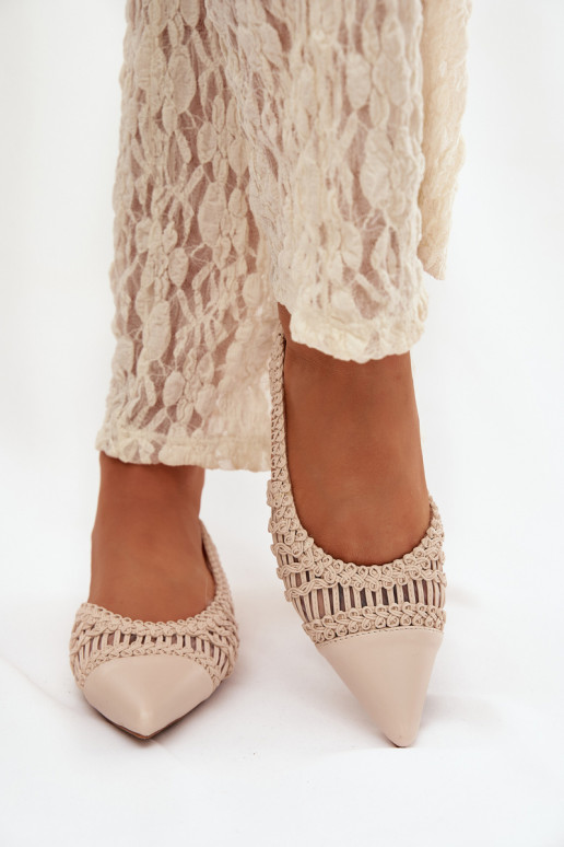 Sandali da donna Con treccia Klocke colore avorio Nivorra