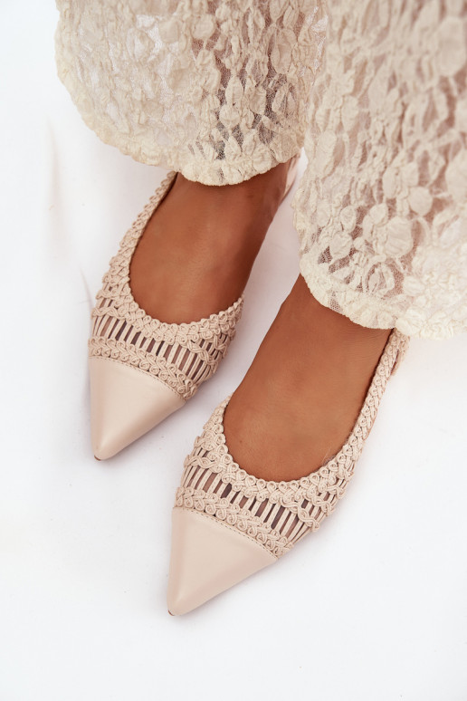 Sandali da donna Con treccia Klocke colore avorio Nivorra