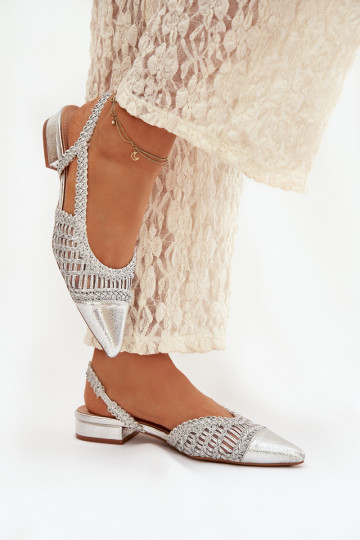 Sandali da donna Con treccia Klocke color argento Nivorra