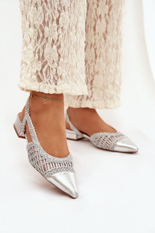 Sandali da donna Con treccia Klocke color argento Nivorra