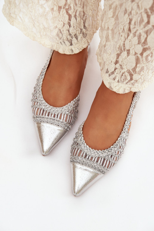 Sandali da donna Con treccia Klocke color argento Nivorra