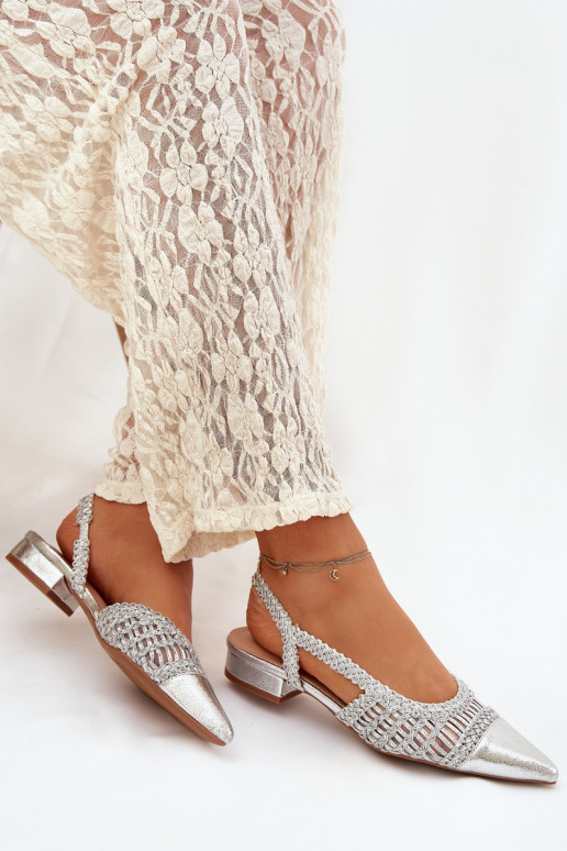 Sandali da donna Con treccia Klocke color argento Nivorra