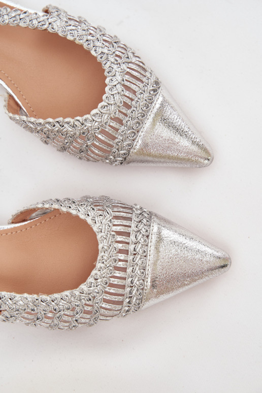 Sandali da donna Con treccia Klocke color argento Nivorra