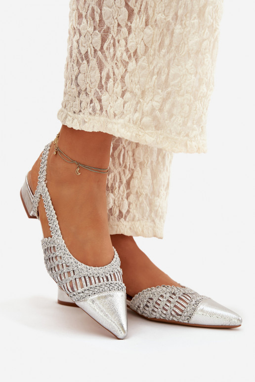 Sandali da donna Con treccia Klocke color argento Nivorra