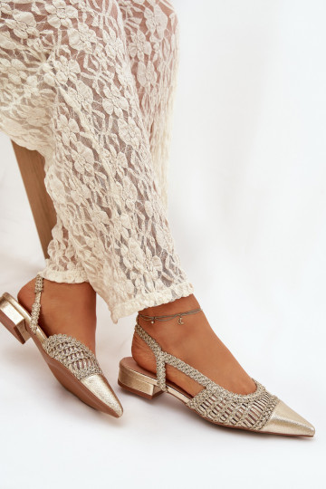 Sandali da donna Con treccia Klocke colore dorato Nivorra