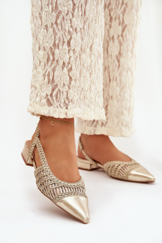 Sandali da donna Con treccia Klocke colore dorato Nivorra