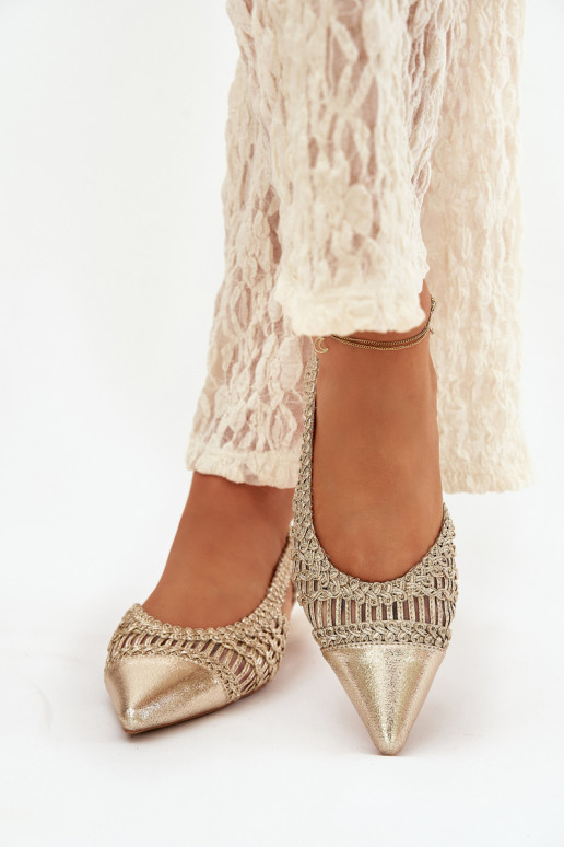 Sandali da donna Con treccia Klocke colore dorato Nivorra