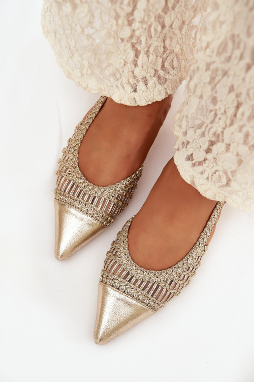 Sandali da donna Con treccia Klocke colore dorato Nivorra