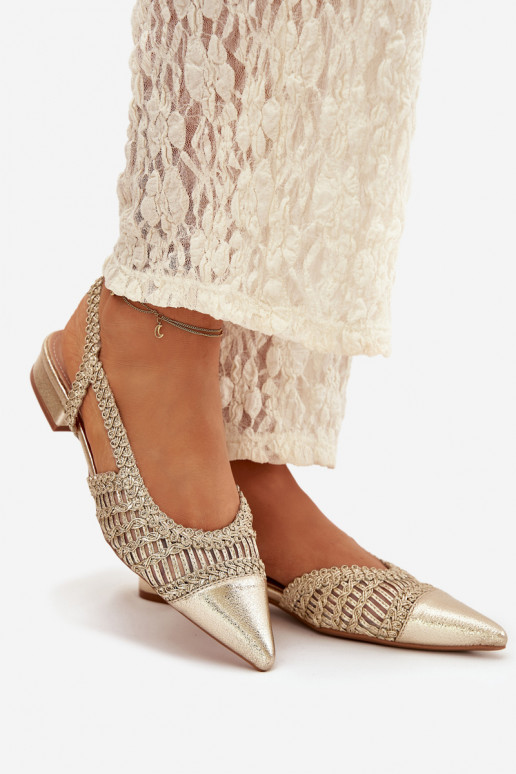 Sandali da donna Con treccia Klocke colore dorato Nivorra