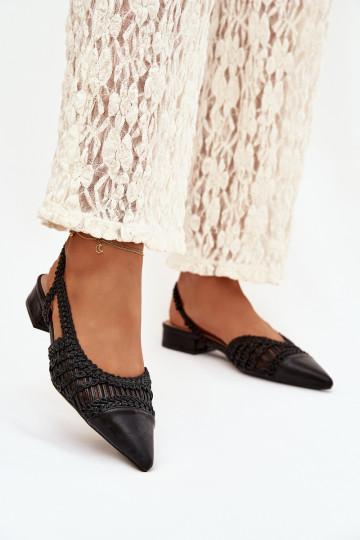 Sandali da donna Con treccia Klocke colore nero Nivorra