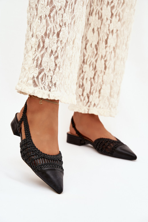 Sandali da donna Con treccia Klocke colore nero Nivorra