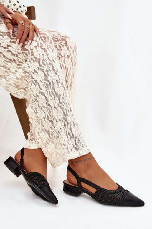 Sandali da donna Con treccia Klocke colore nero Nivorra