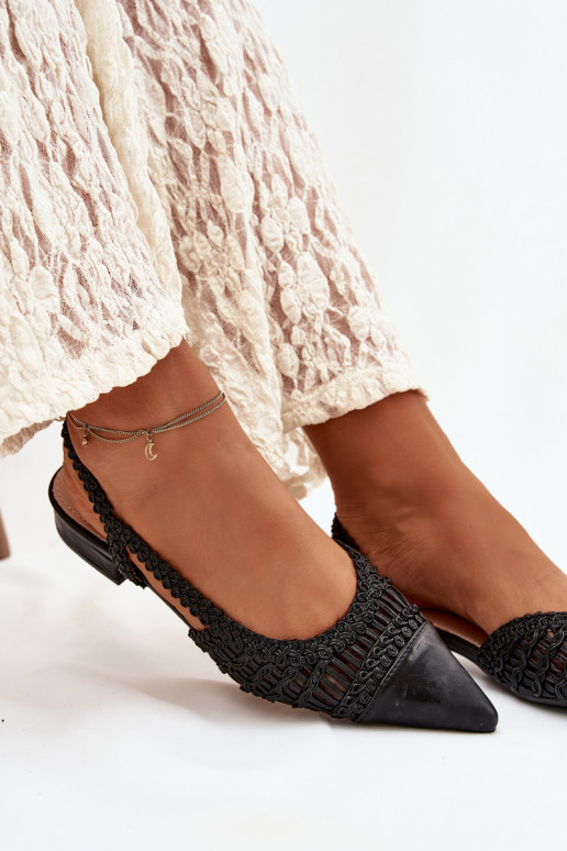 Sandali da donna Con treccia Klocke colore nero Nivorra