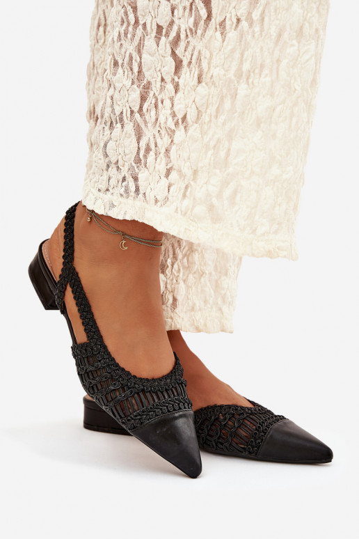 Sandali da donna Con treccia Klocke colore nero Nivorra