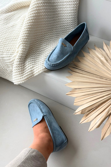 mocassini da donnaPiccolom colore doratom Detalem colore blu Sarivelle 2