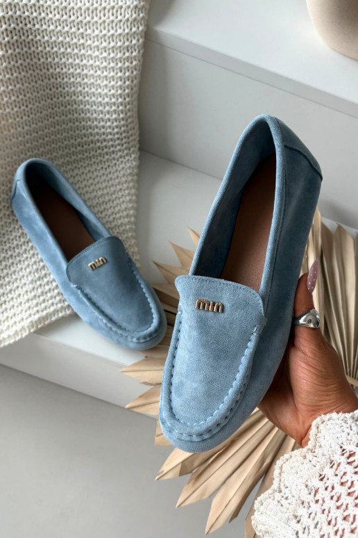 mocassini da donnaPiccolom colore doratom Detalem colore blu Sarivelle