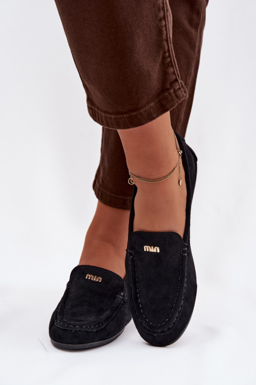 mocassini da donnaPiccolom colore doratom Detalem colore nero Sarivelle