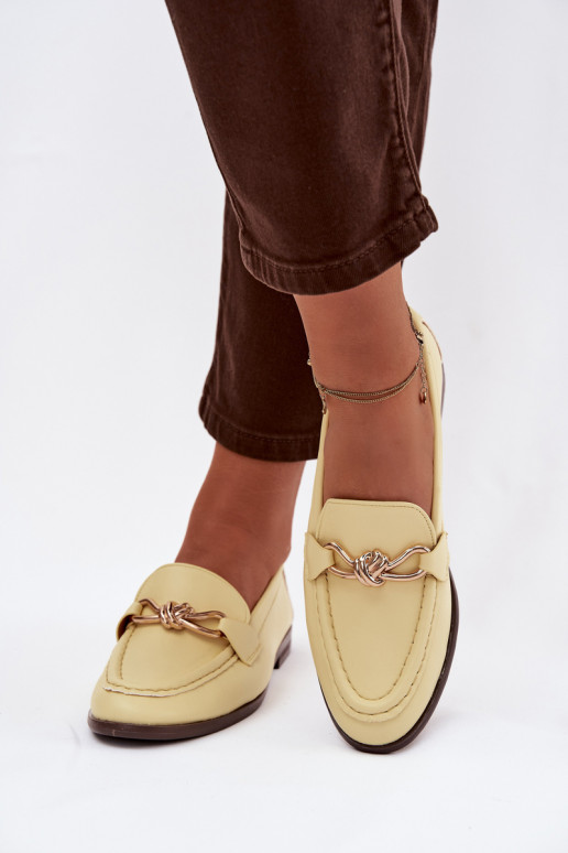 Mocassini Femminile Con decorazioni Detalem colore giallo Rosynne